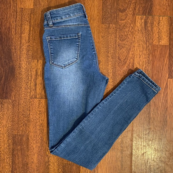 Medium Wash Mid-Rise Skinny Jeans - Picture 1 of 7